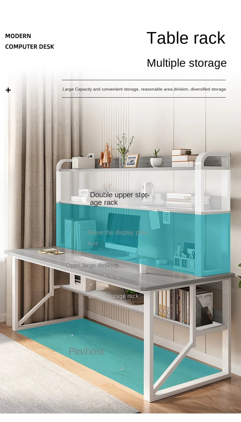 Computer Study Desk With Storage Bookshelf Office Workstation Organizer Desk for Home Students Professionals Length 100/120cm