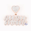 Trendy Hip Hop Name Pendant Custom Lab Grown Diamond 925 Sterling Silver Iced Out Heart Bail Design Pendant For Unisex