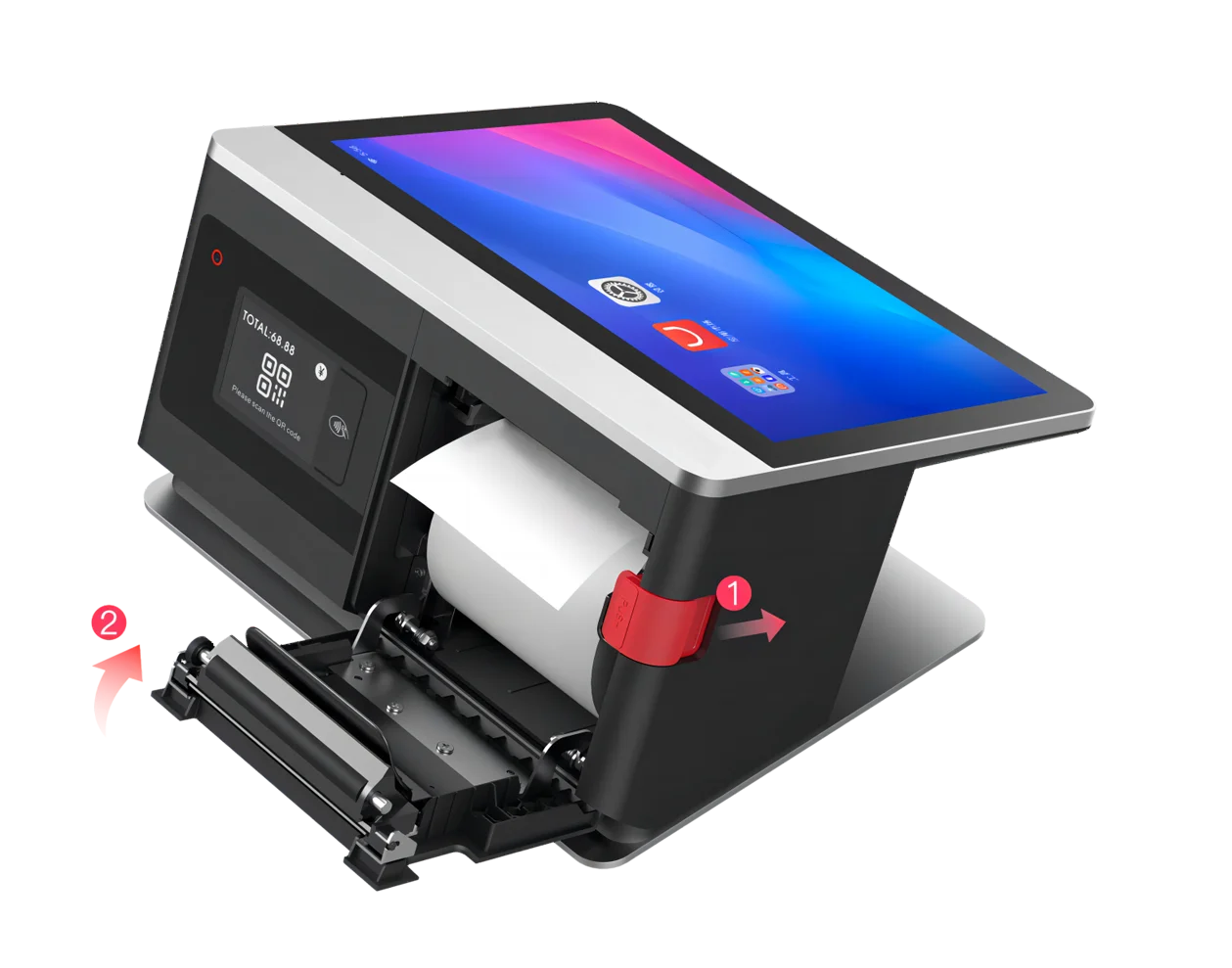 Fancon1 YDLY 10.1/11.6\" All-in-One Android Windows EPOS Systems Restaurant POS Machine for Cash Register IMIN