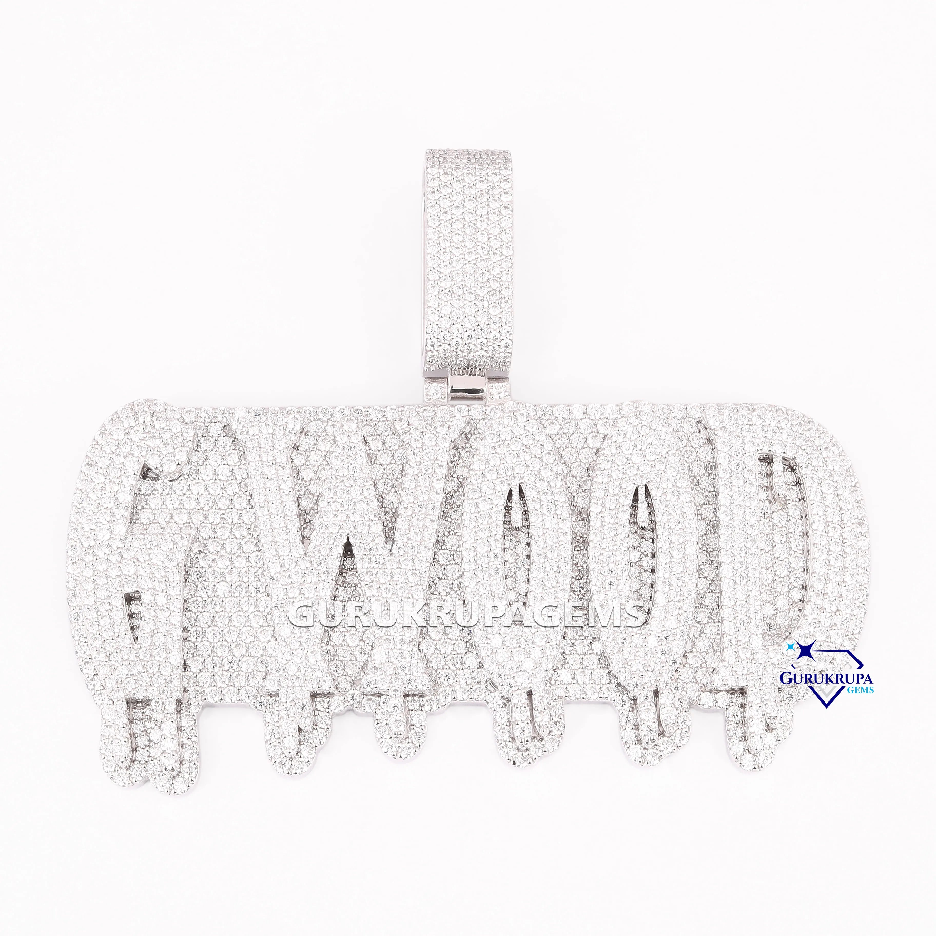 Custom VVS Iced Out Hip Hop Letter Pendant 925 Sterling Silver Dazzling VVS Lab Grown Diamond Pendant Jewelry