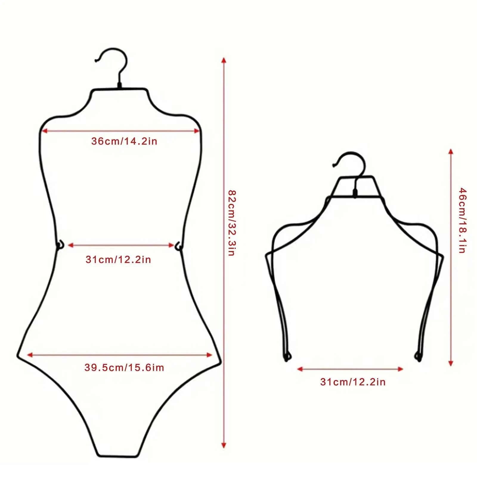 Body Shape Lingerie Hanger Foldable Durable Closet Organizer Swimsuit Hanger for Closet for Stores Boutiques Show Window Bedroom