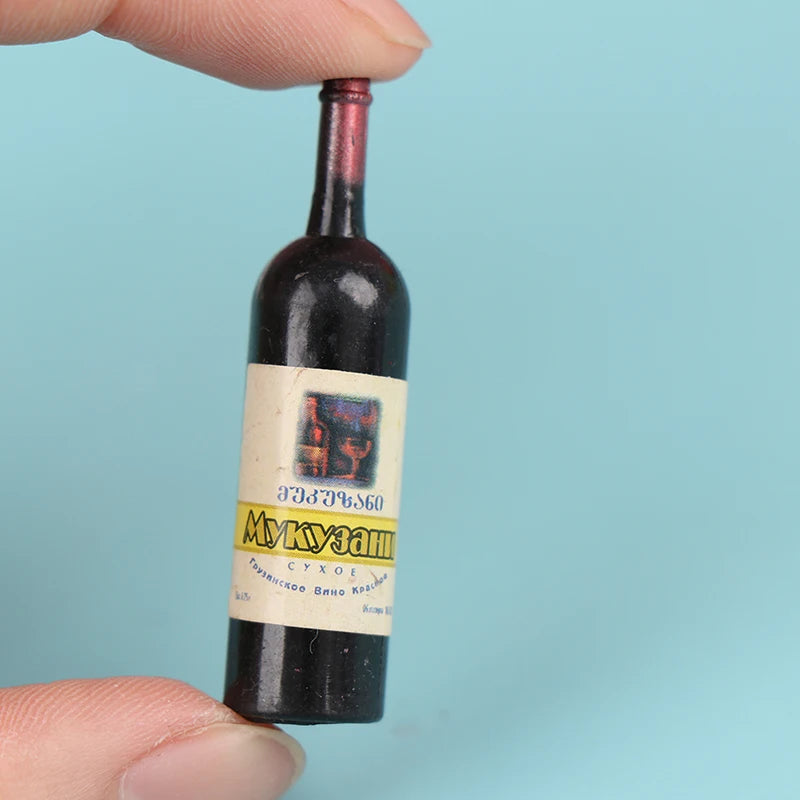 10Pcs/Lot 1/12 Dollhouse Miniature Mini Simulation Wine Bottle Accessories Decor Furniture Model Toys Children Gifts