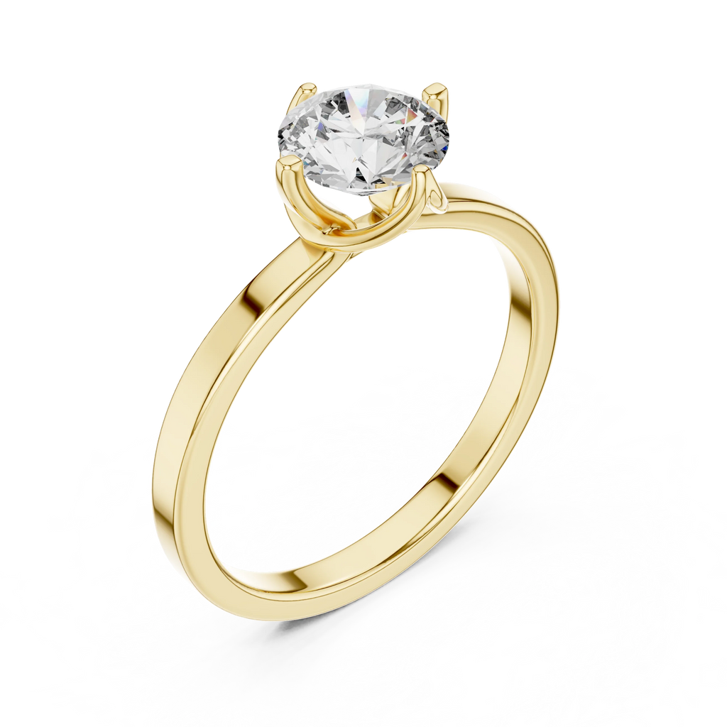 0.25ct Lab Grown Diamond Ring | 18K Gold Wedding Band | EF VS1-2 Grade | 4 Prong Design | Customizable Fine Jewellery Supplier