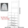 5-Level Metal Shoe Rack Tool-Free Setup Straightforward Design Multi-Purpose Shoes Boots And Sundries in Living Room Hallway