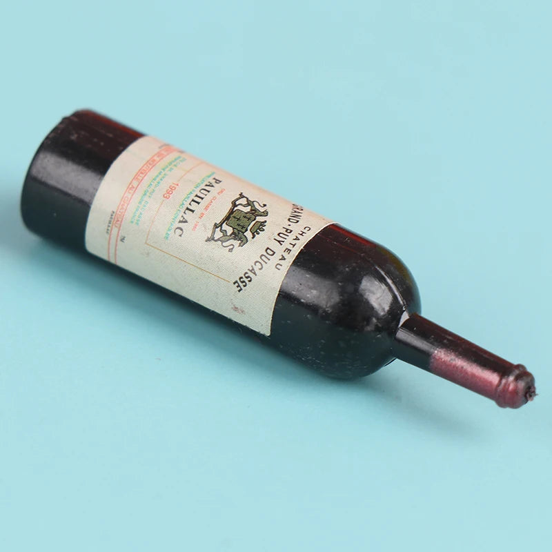 10Pcs/Lot 1/12 Dollhouse Miniature Mini Simulation Wine Bottle Accessories Decor Furniture Model Toys Children Gifts