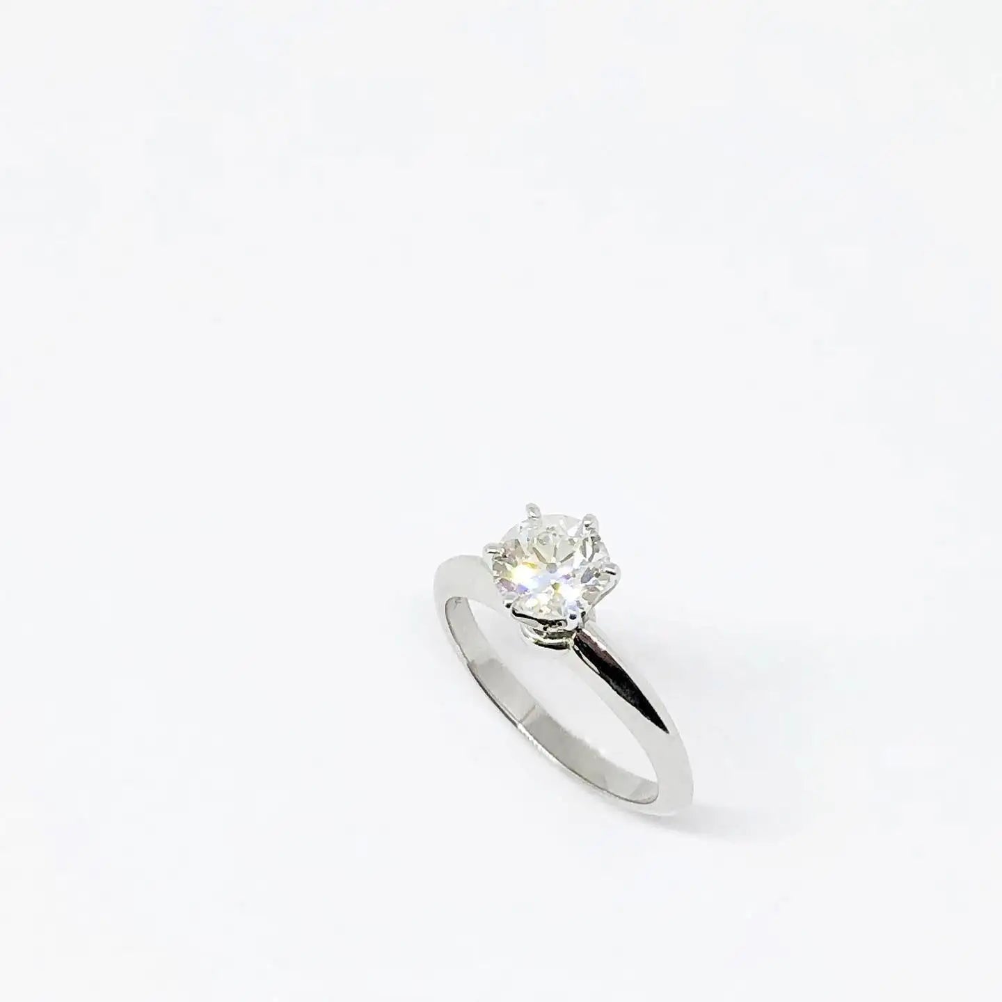 7mm Round Cut Moissanite Solitaire Engagement Ring | Classic Bridal Wedding Band | Fine Jewelry Custom Silver Gold OEM Wholesale
