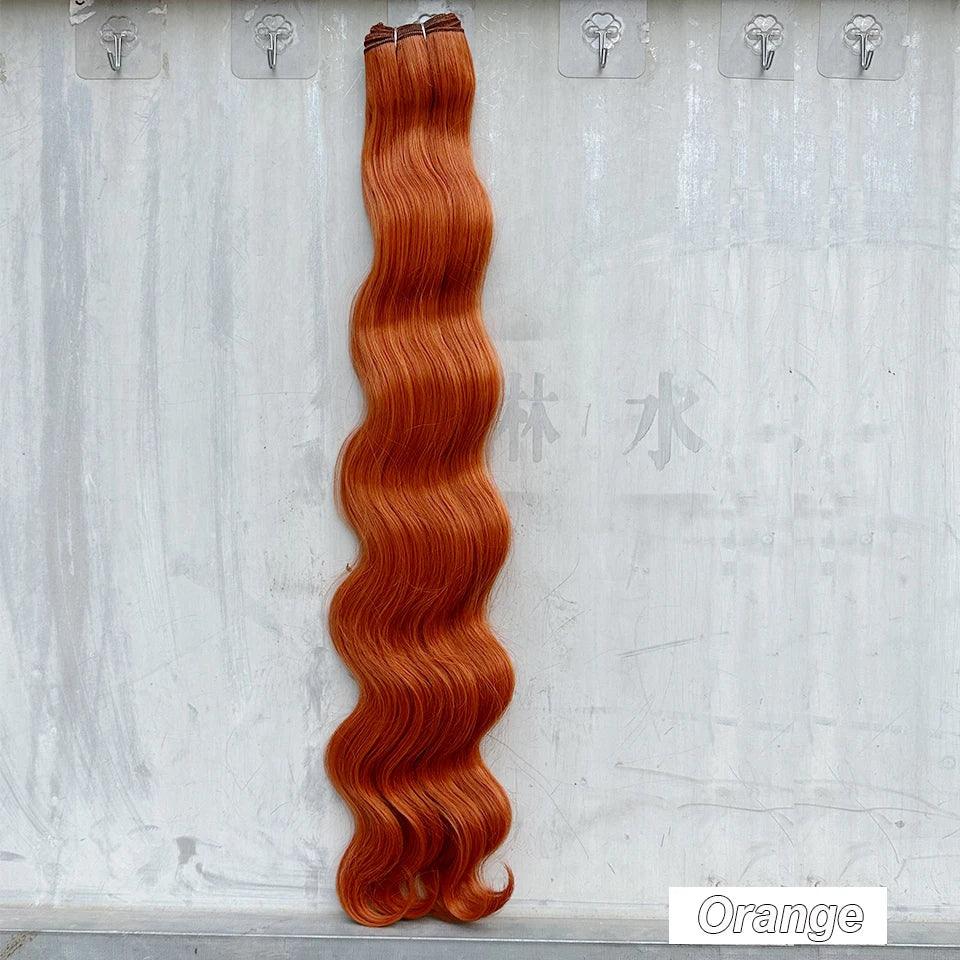 Magicae 30Inches 200G Piano Blonde SP12/16/613 Ombre Brown 6# Body Wave Bundles High Temperature Synthetic Hair Extensions