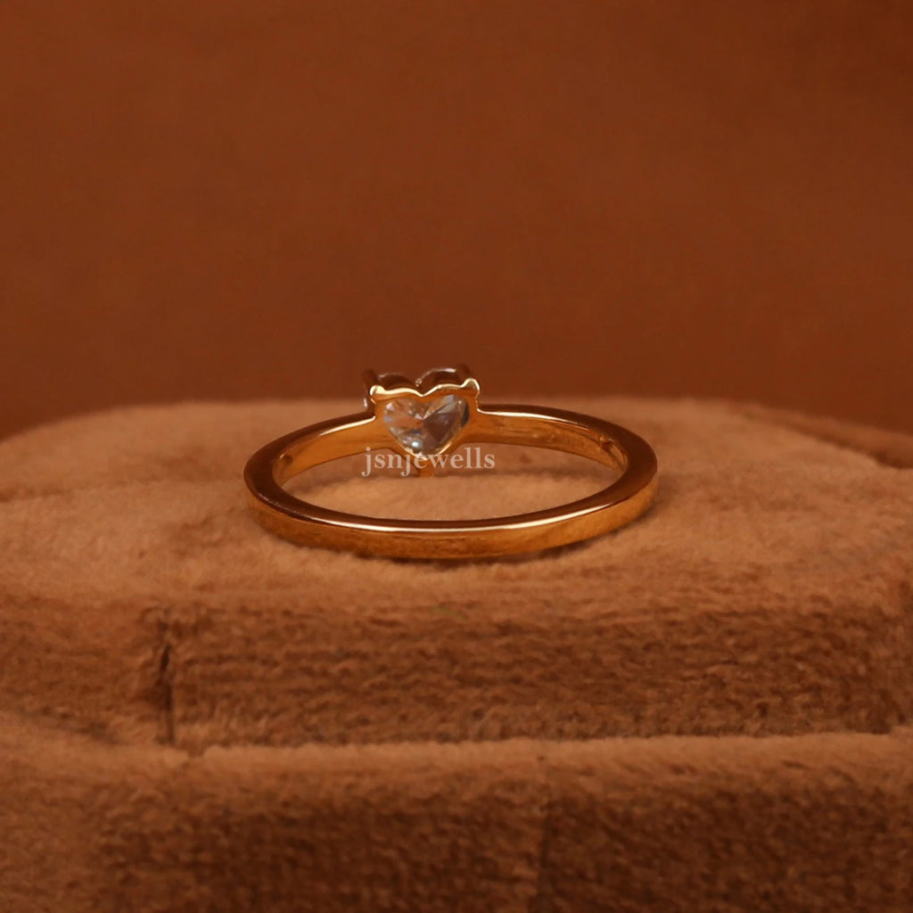 0.5 CT Heart Cut Engagement Ring in 14KT Yellow Gold Bezel Setting Classic Style with IGI Certified Lab Grown Diamond Unisex
