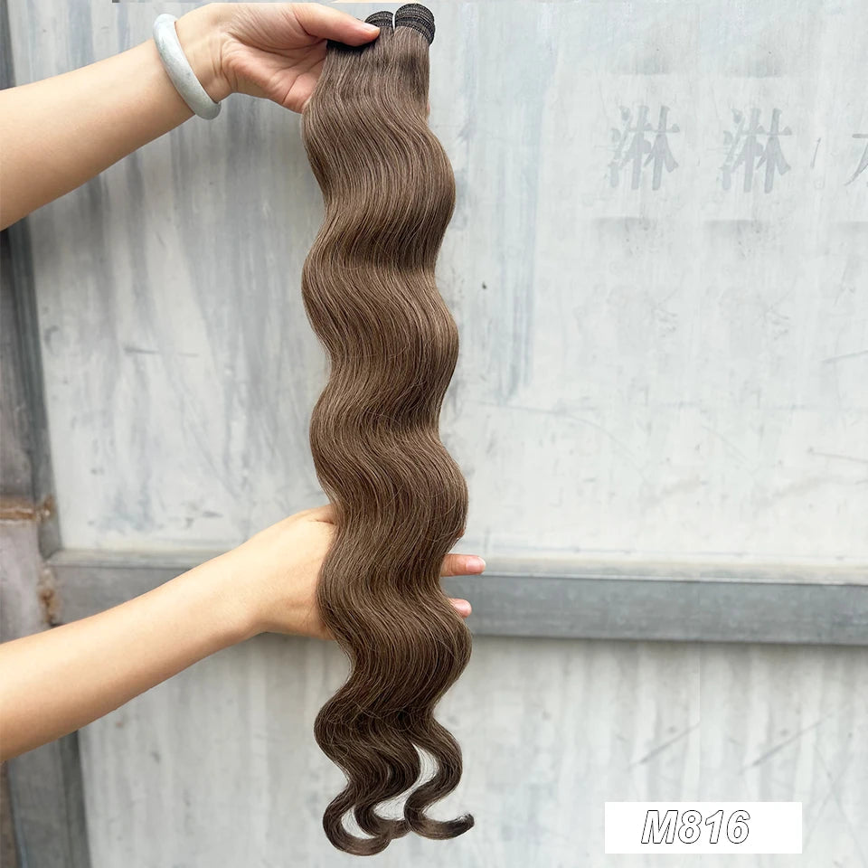 Magicae 30Inches 200G Piano Blonde SP12/16/613 Ombre Brown 6# Body Wave Bundles High Temperature Synthetic Hair Extensions