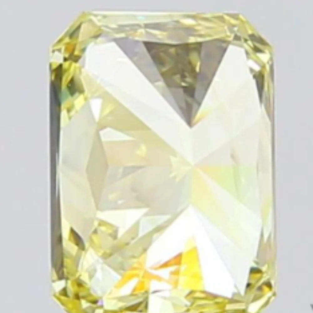 Gemver Diamond IGI Certified 2ct Fancy Vivid Yellow Radiant Cut Lab Grown Loose Diamond for Jewelry Making