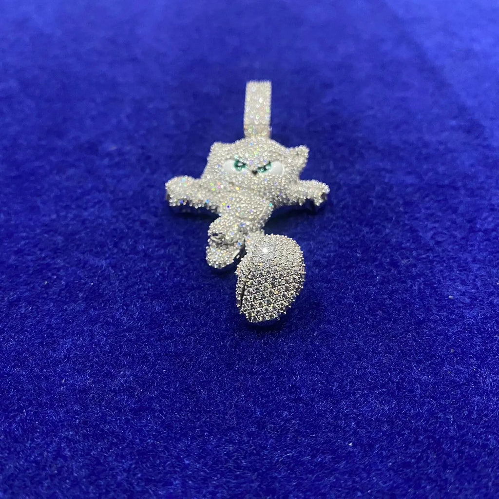 Fully Iced Out VVS Moissanite Diamond 3D Cartoon Pendant IGI Certified S925 Silver Custom Letter Hip Hop Pendants & Charms