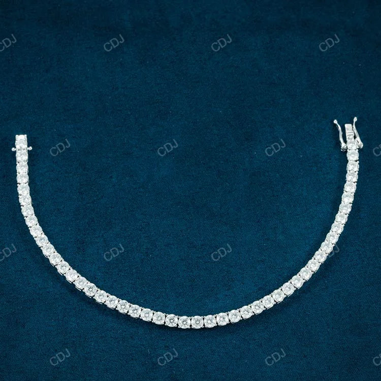 USA Warehouse Local Stock 5mm 7Inch Tennis Bracelet 925 Silver Gold Plated Hip Hop Iced GRA Moissanite Sparkling