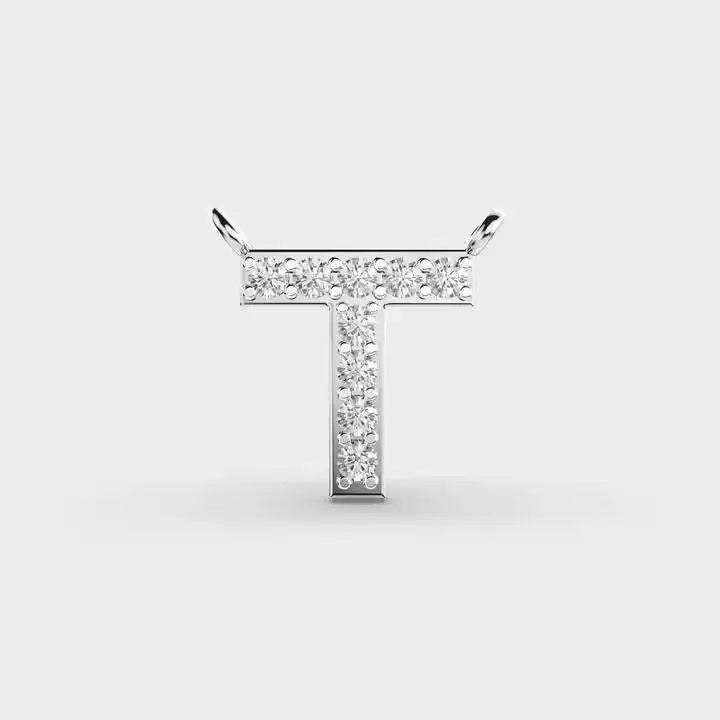 Unisex T-Shaped Classic Style Moissanite Stone Pendant Sterling Silver Gold-Plated Fine Jewelry Sets Engagement Diamond Party