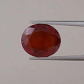 Wholesale Natural Red Hessonite Loose Gemstone 8.52 Carat Oval Cut 13.5x11.5mm 6mm IGI Certified Light Excellent Quality Jewelry