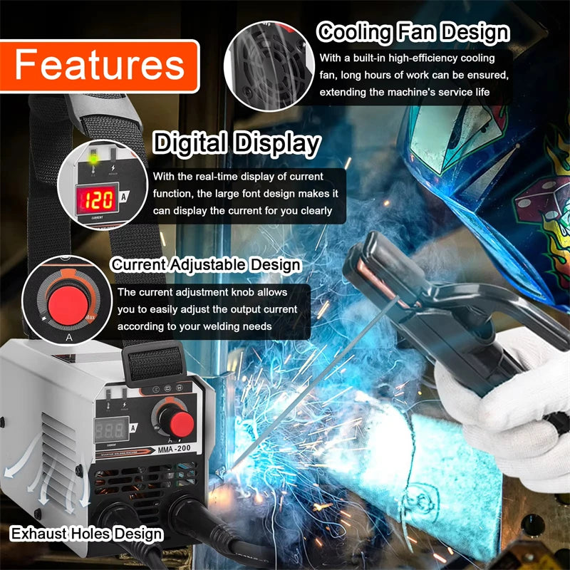 2-In-1 Multifunctional MIG MMA/MAG TIG-160C Welding Machine IGBT invert Welder Automatic Wire Feeding Electric Arc Welder