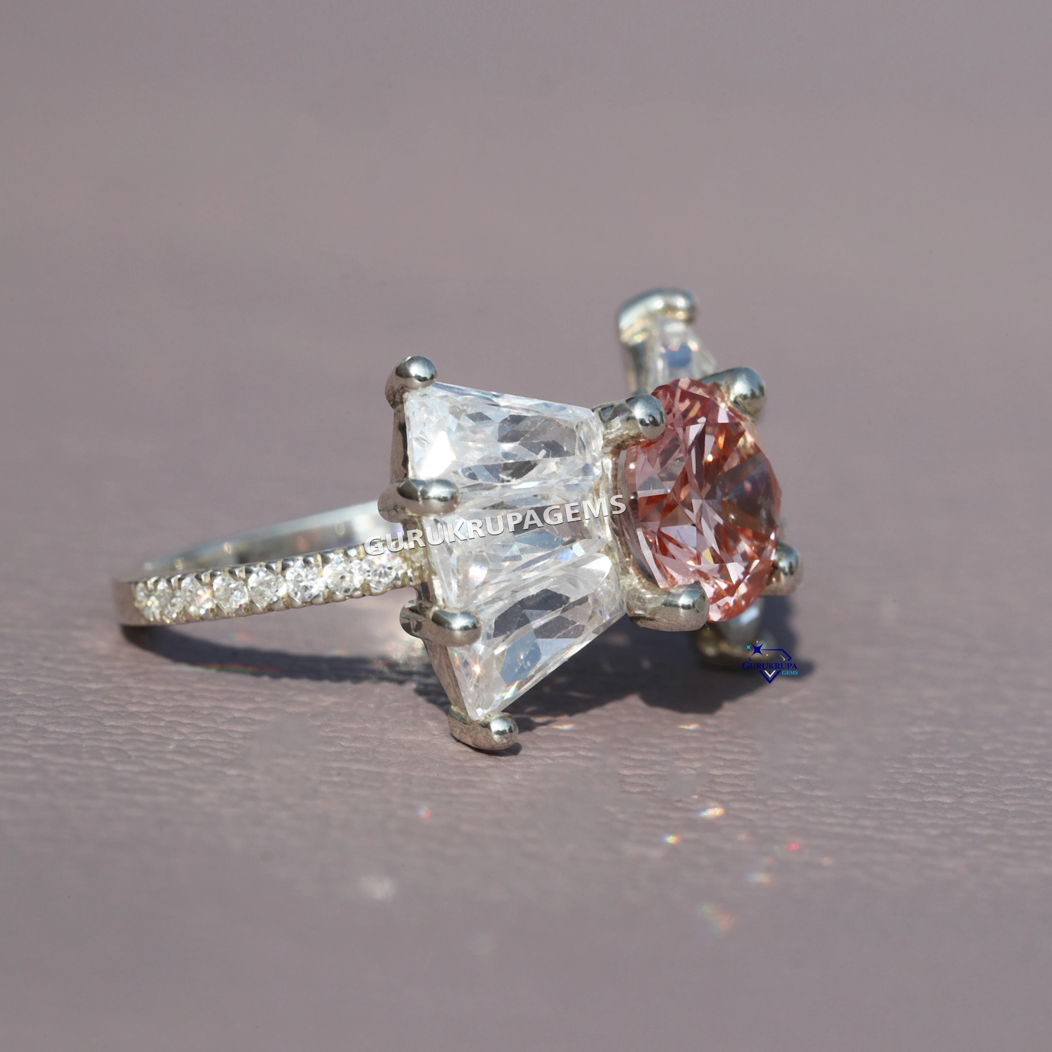 VVS Clarity 1 CT Diamond Brilliant Cut Prong Setting Rhodium Plated Solitaire Ring 925 Sterling Silver White Gold Classic Design