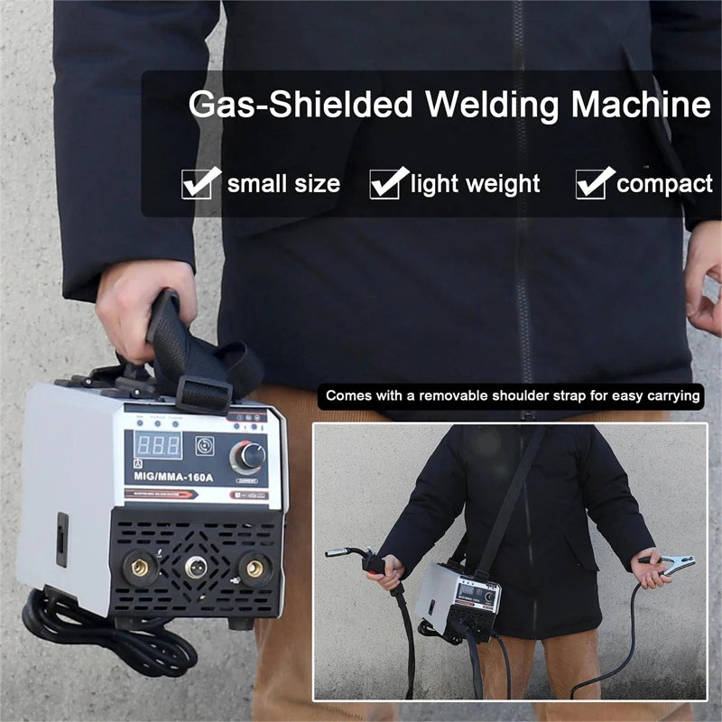 2-In-1 Multifunctional MIG MMA/MAG TIG-160C Welding Machine IGBT invert Welder Automatic Wire Feeding Electric Arc Welder