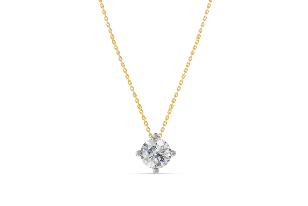 High Quality 2cts Lab Grown Diamond Necklace for Women 10k Yellow White Gold EF Clarity Cable Chain Fine Chains Necklaces