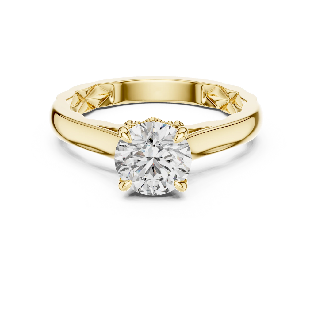 Best Selling 1ct Lab Grown Diamond Eternity Band Ring Prong Setting Solid 14K Gold Gold Plated Minimalist for Women's Fashion