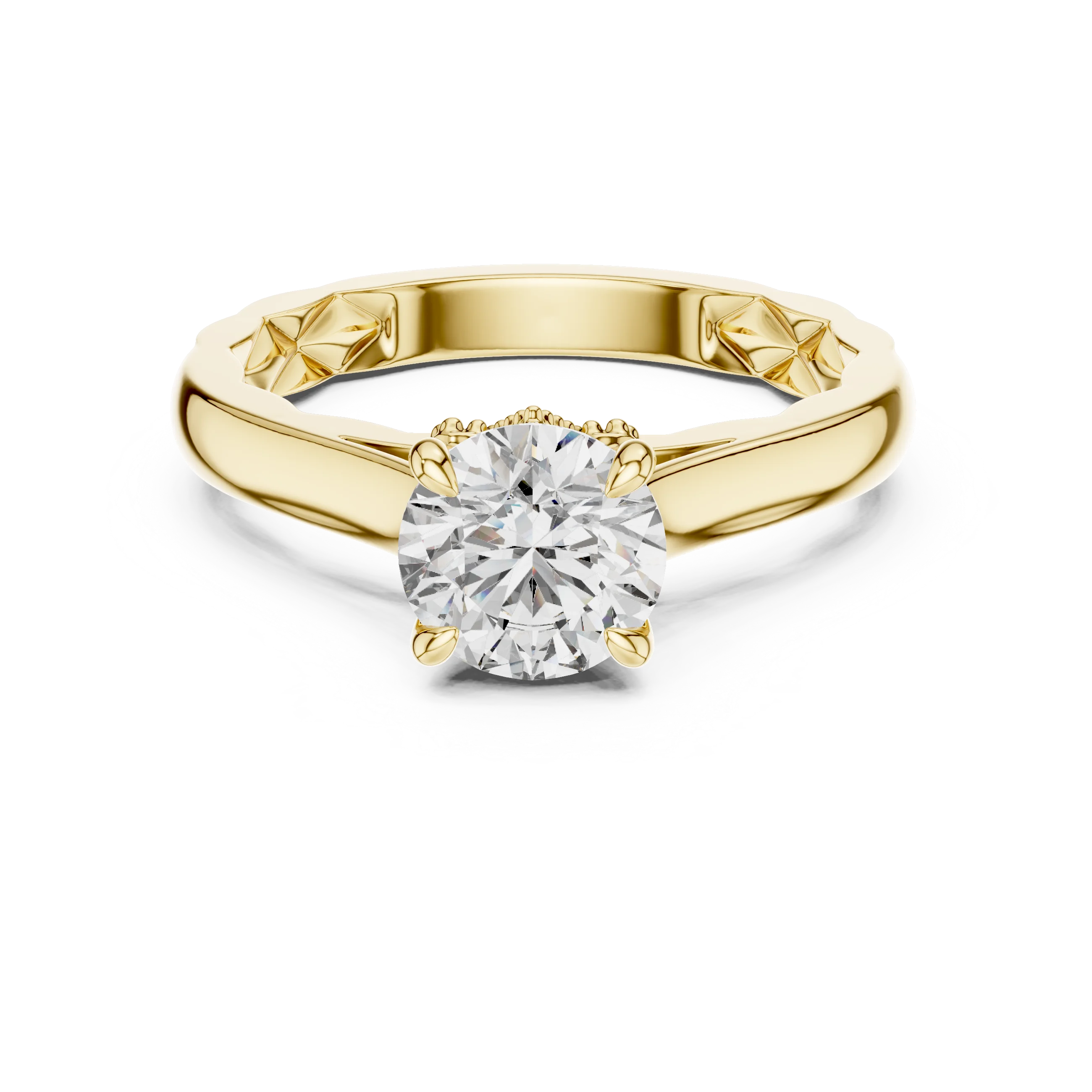 Best Selling 1ct Lab Grown Diamond Eternity Band Ring Prong Setting Solid 14K Gold Gold Plated Minimalist for Women's Fashion