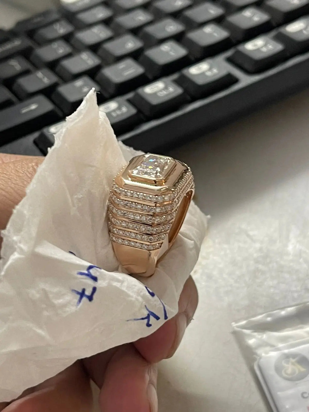 Best Selling 1ct Lab Grown Diamond Eternity Band Ring Prong Setting Solid 14K Gold Gold Plated Minimalist for Women's Fashion