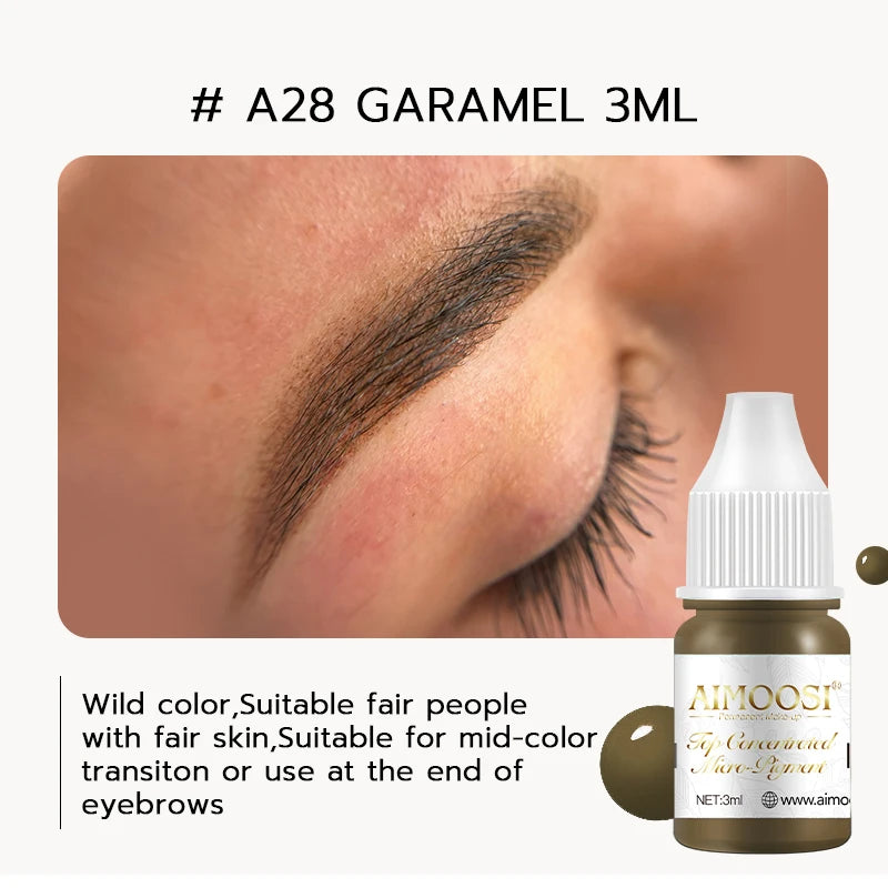 AIMOOSI Professional Microblading Pigment for Nano Brows | REACH Certified Permanent Makeup Tattoo Ink for PMU Artist | 3ml