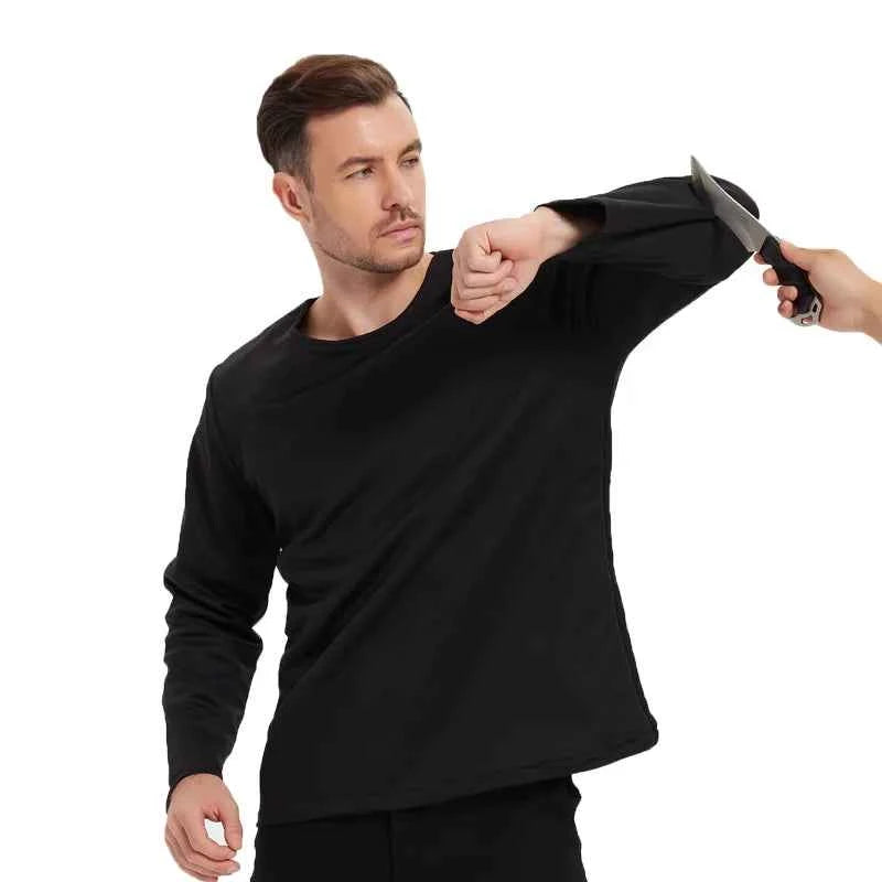 Personal Protective Equipment Anti-Cut Resistant Long Sleeve T-shirts Self-defense Bodyguard Police Clothes Men Women