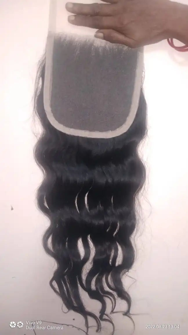 100% Unprocessed Cuticle Aligned Raw Virgin Remy Hair Closures 4X4-7X7 South Indian Temple 12a Grade