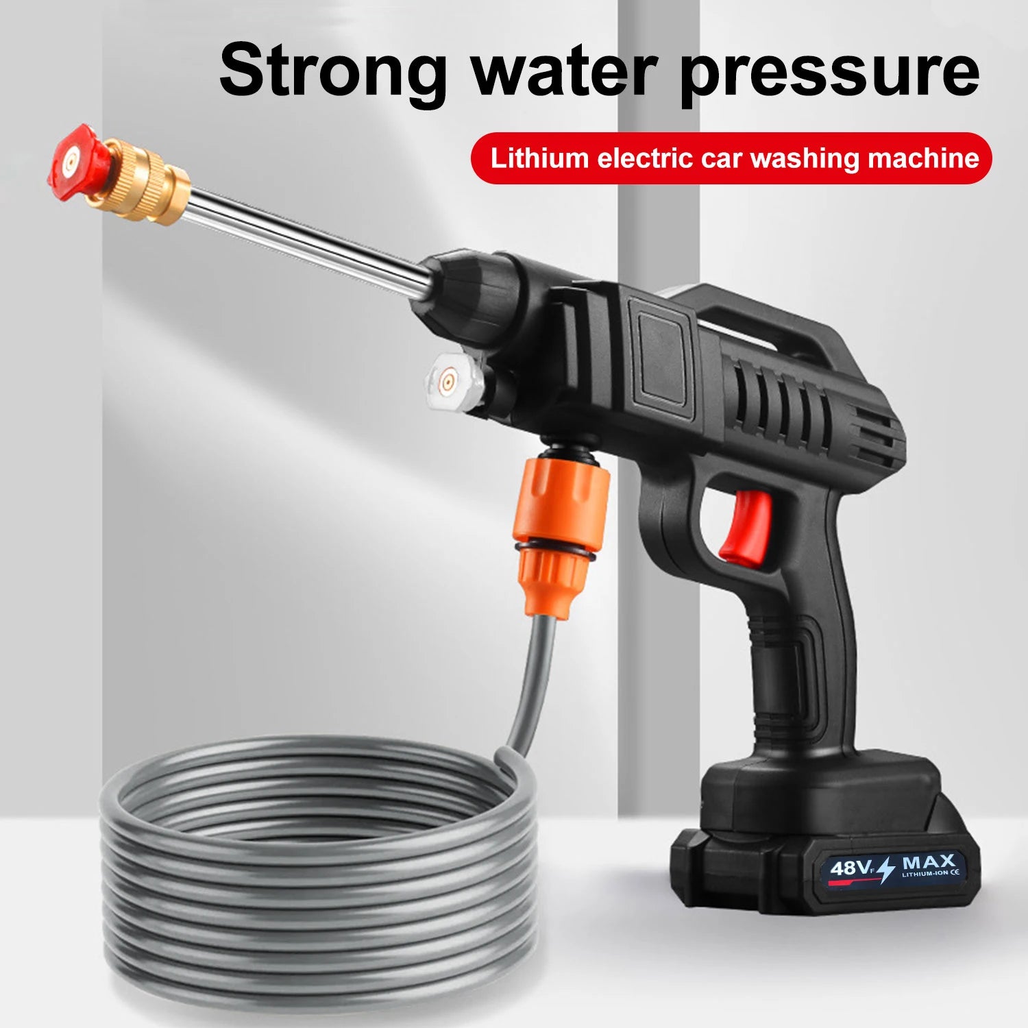 1500W 40-50 Bar Cordless High Pressure Cleaner Washer Spray Water Gun Car Wash Pressure Water Cleaning Machine for Car Garden