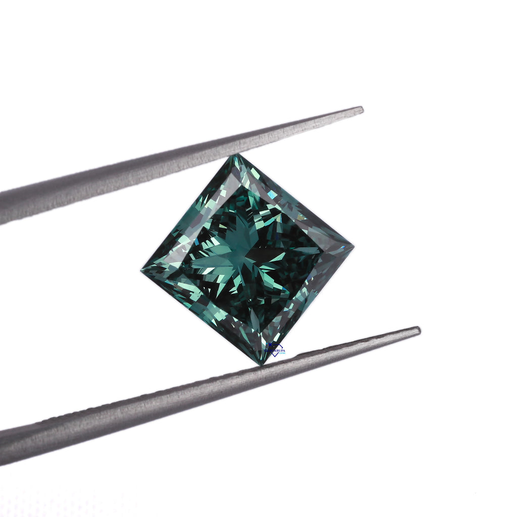 Exquisite Solitaire Princess Cut 4 CT D Color Lab Grown Filled Diamond VS1 Clarity IGI Certified Jewelry