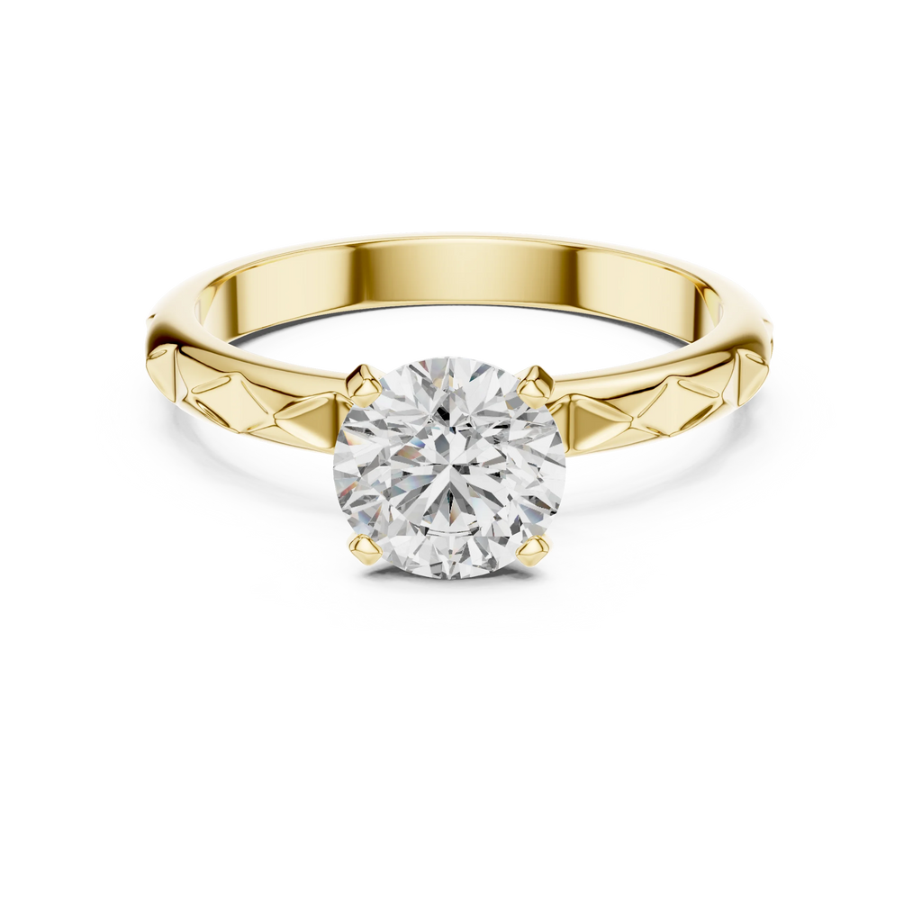 0.50ct Lab Grown Diamond Ring 14K Gold Wedding Band 4 Prong Design EF VS1-2 Grade Customizable Fine Jewellery Trusted Supplier