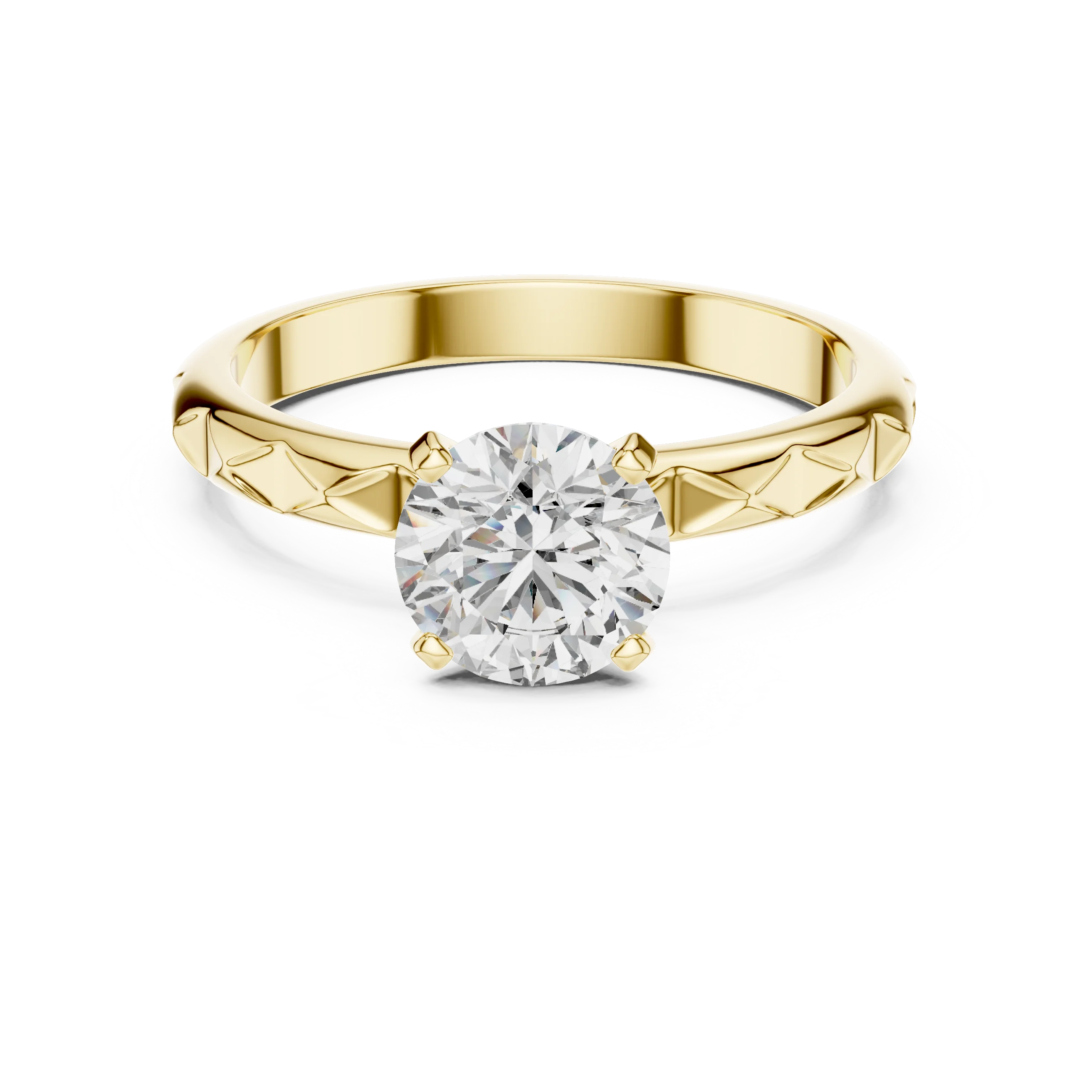 0.50ct Lab Grown Diamond Ring 14K Gold Wedding Band 4 Prong Design EF VS1-2 Grade Customizable Fine Jewellery Trusted Supplier