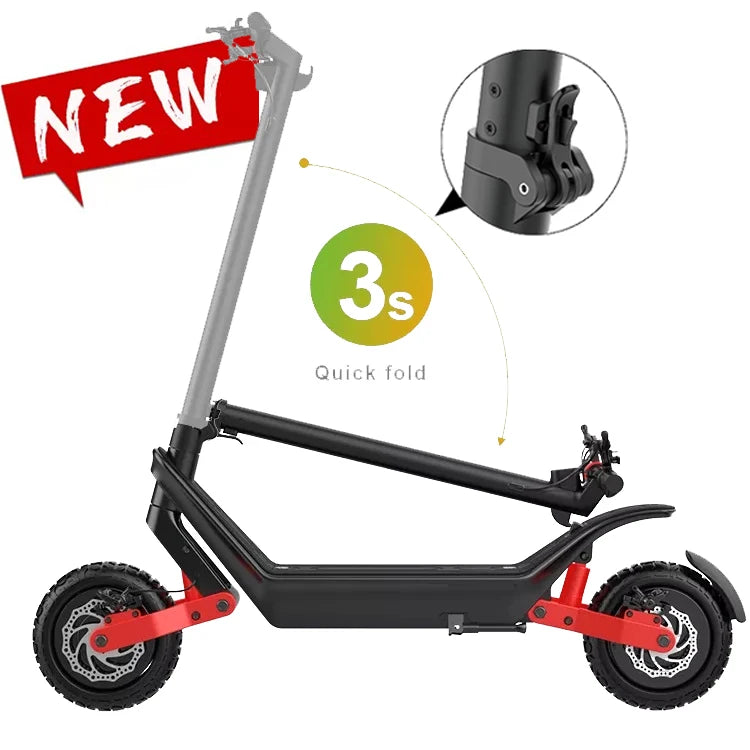 2026 X10 Kixin Electric Scooter with Dual Brushless Motors Foldable & Waterproof Design 100km Range Aluminum Frame for Adults