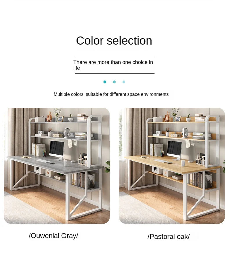 Computer Study Desk With Storage Bookshelf Office Workstation Organizer Desk for Home Students Professionals Length 100/120cm