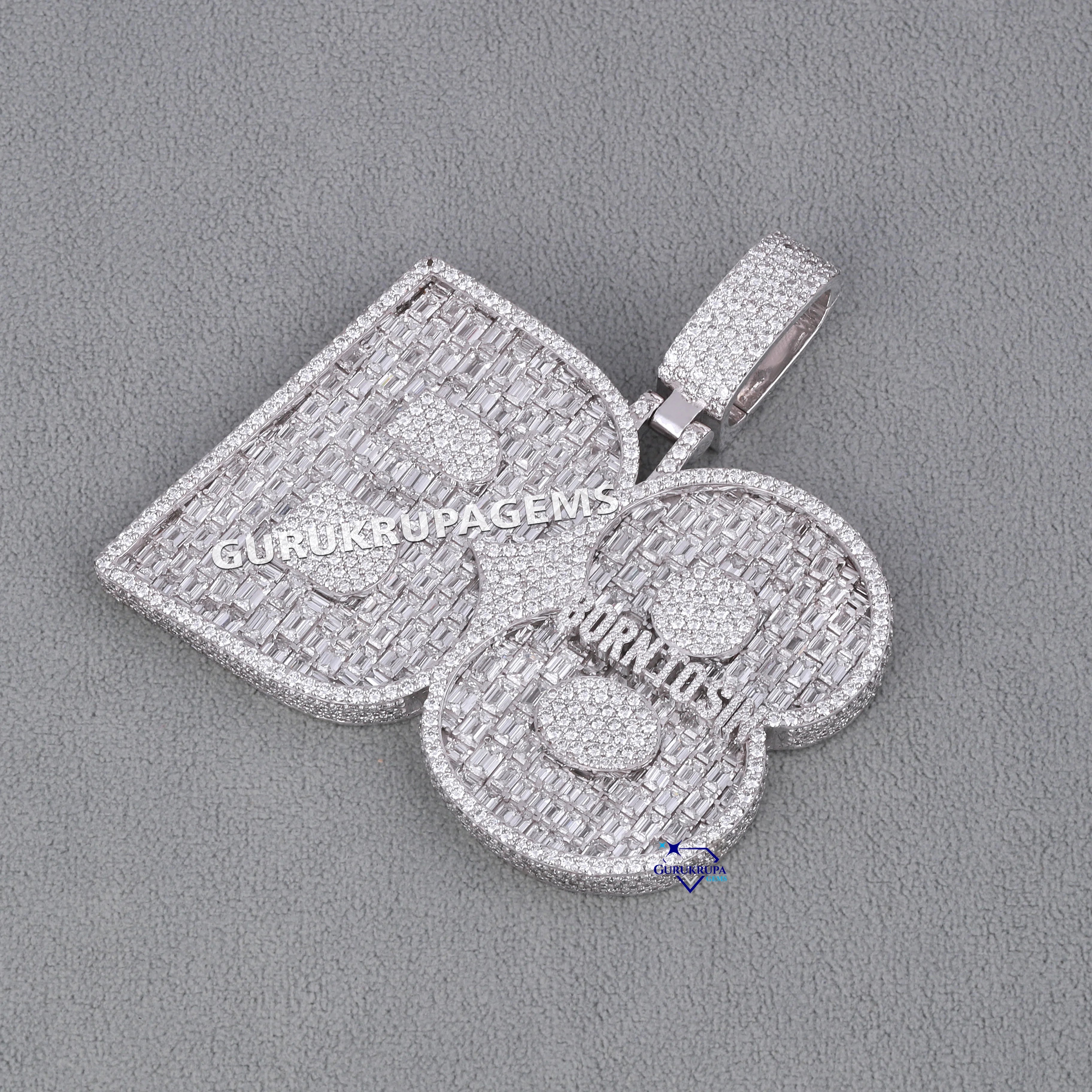 Personalized Custom Hip Hop Pendent 925 Sterling Silver Pendant Pass Tester VVS Moissanite Diamond Ice Out Letter Name Pendent