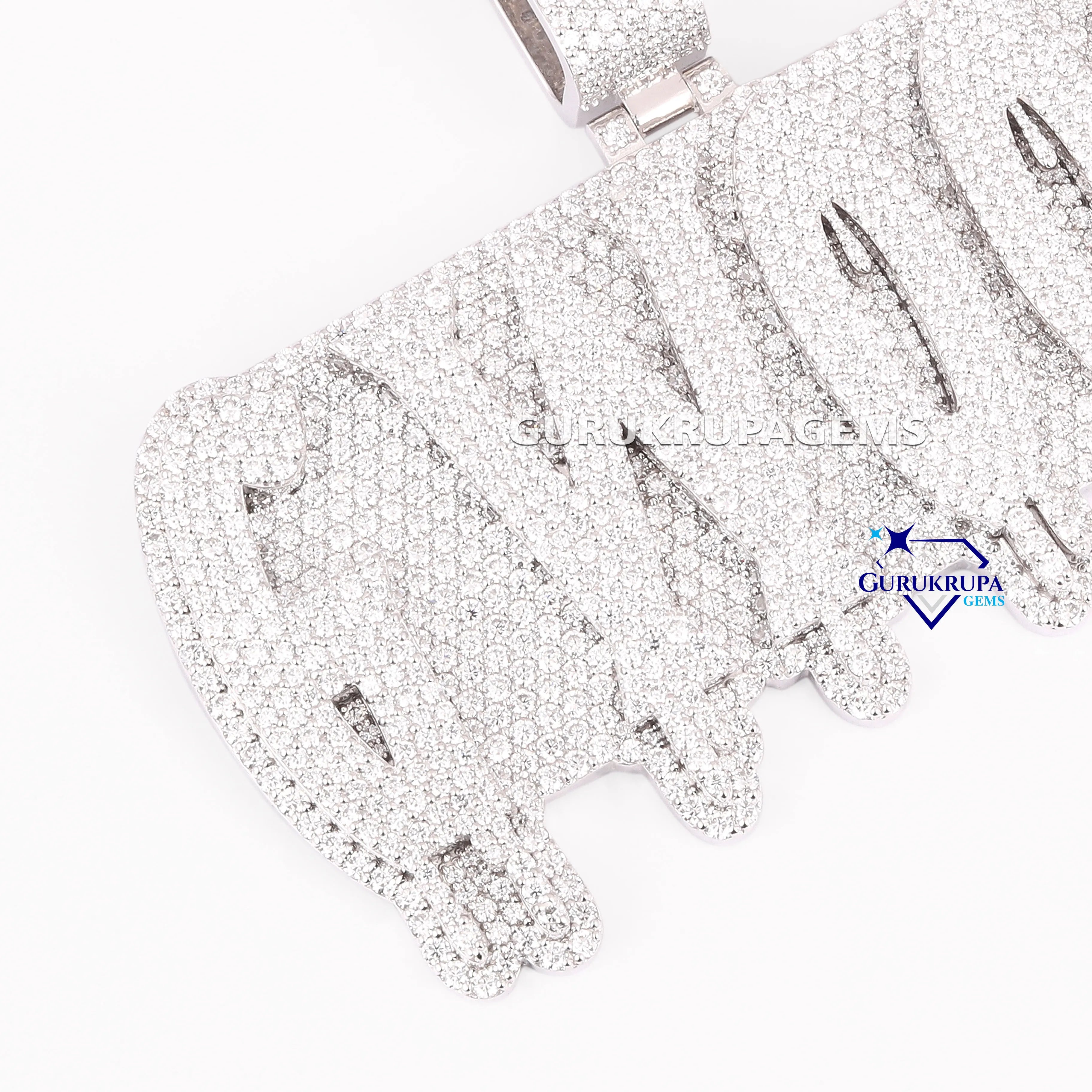 Custom VVS Iced Out Hip Hop Letter Pendant 925 Sterling Silver Dazzling VVS Lab Grown Diamond Pendant Jewelry