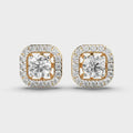1.2 Carat Solitaire Brilliant Cut Diamond Studs Finest Stylish Cut Solid Gold Rhodium Plated Classic Lab Grown Diamond