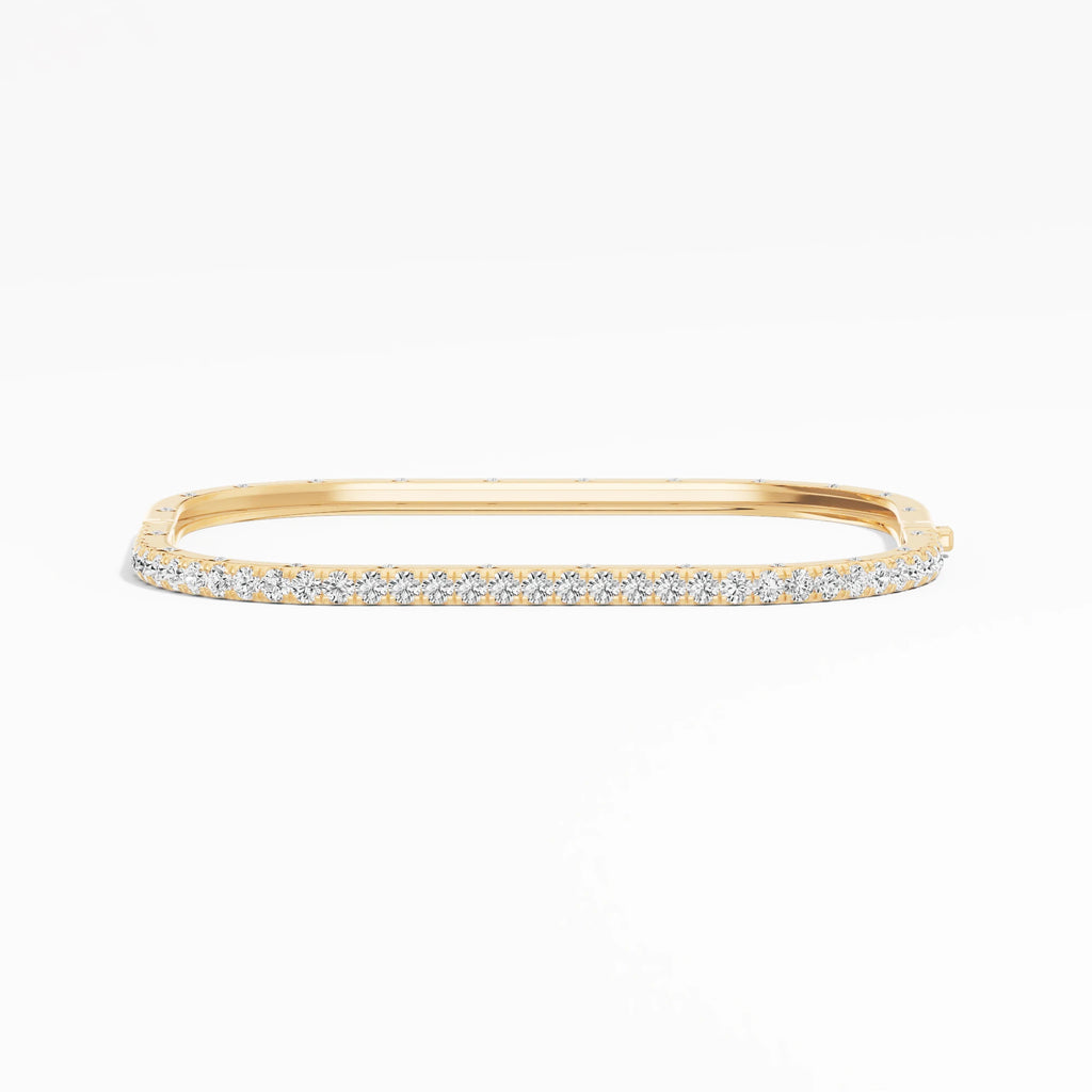 Best Seller Women's Diamond Bracelet Bangle Elegant 1.98 Ct Cut Rhodium Plated 14K/18K Solid Gold Handcrafted Jewelry Most