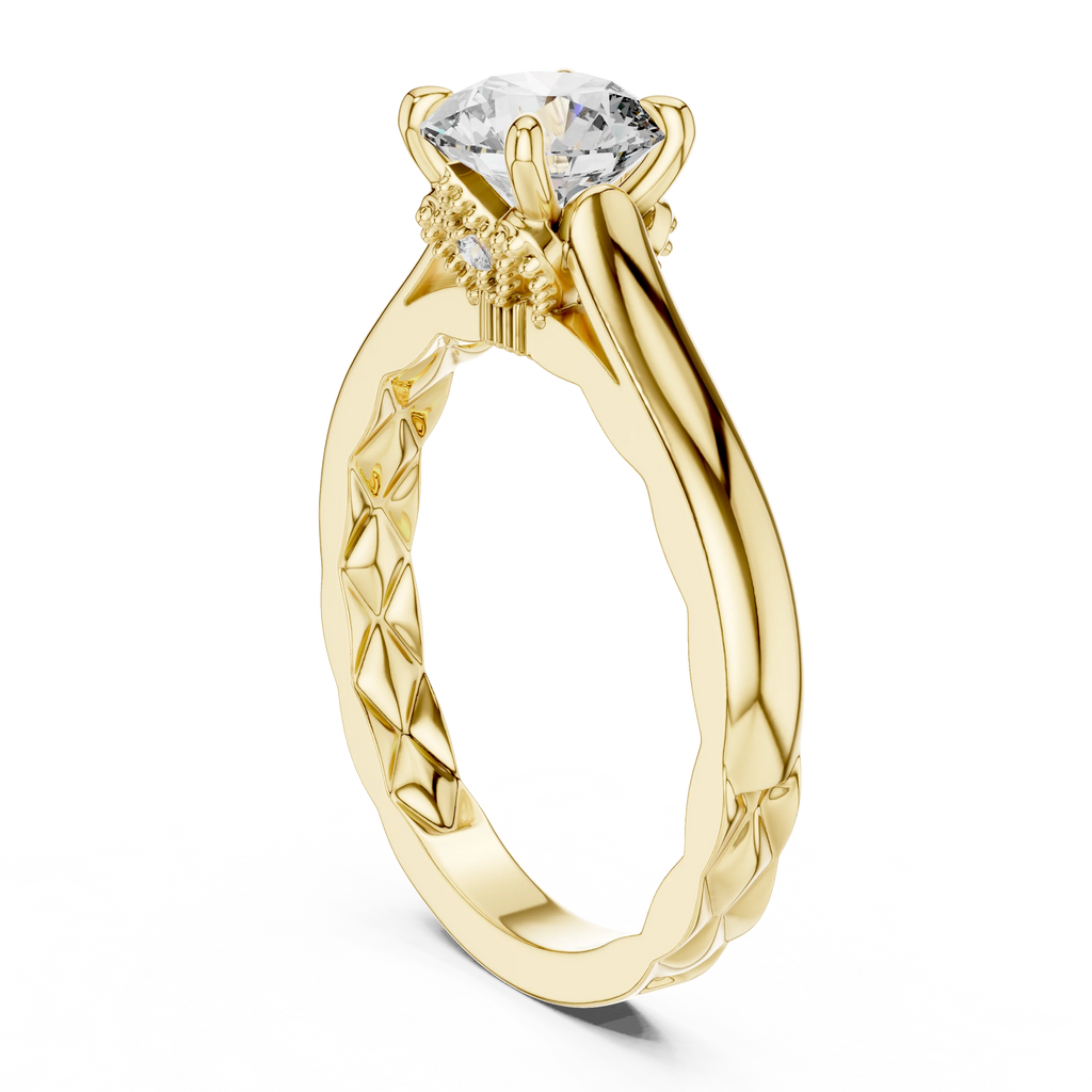 Best Selling 1ct Lab Grown Diamond Eternity Band Ring Prong Setting Solid 14K Gold Gold Plated Minimalist for Women's Fashion