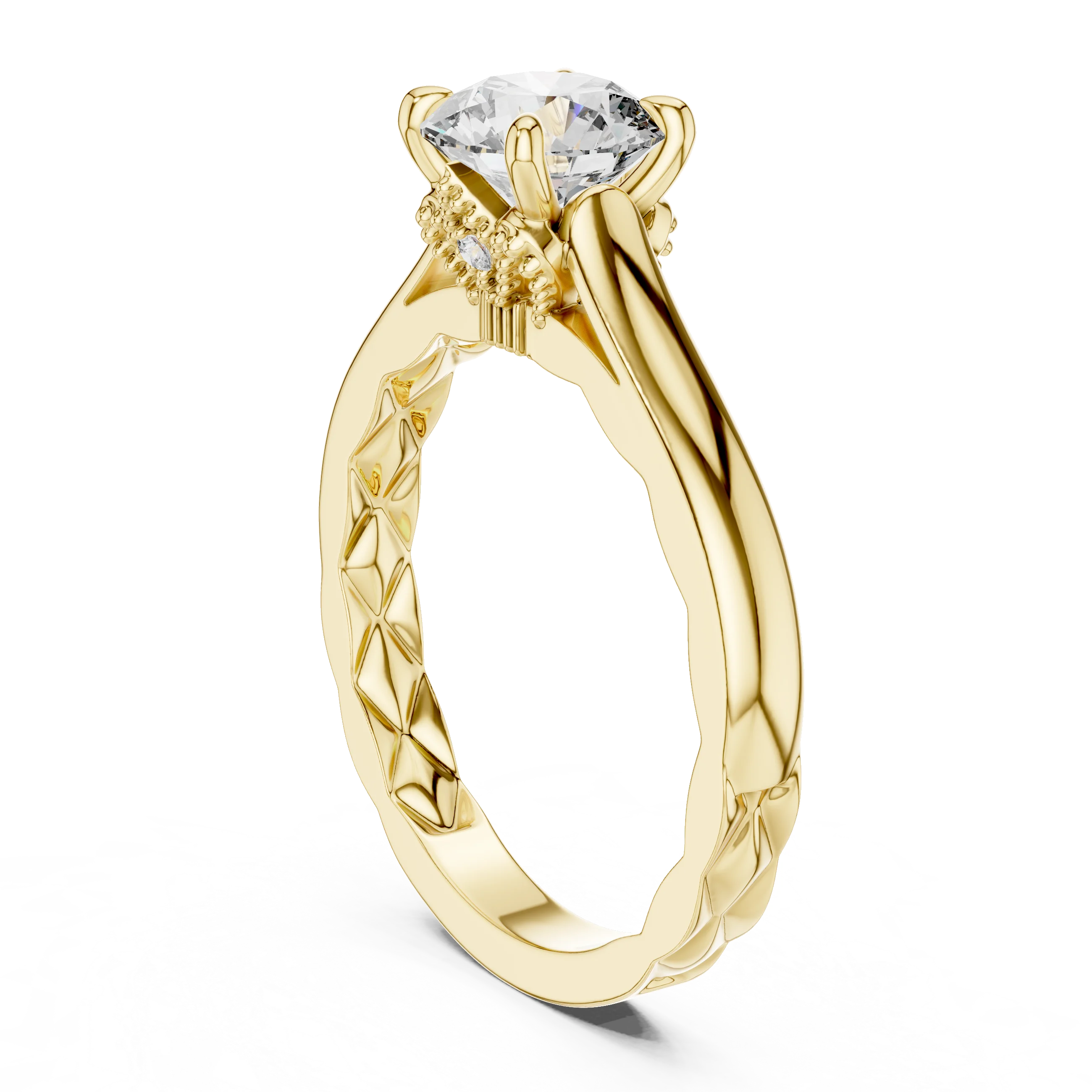 Best Selling 1ct Lab Grown Diamond Eternity Band Ring Prong Setting Solid 14K Gold Gold Plated Minimalist for Women's Fashion