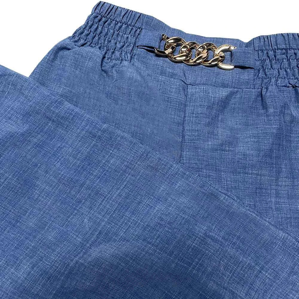 High Waist Solid Color Wide Leg Pants Summer Chic Loose Elegant Metal Flared Pant Office Ladies Straight Holiday Women Trousers