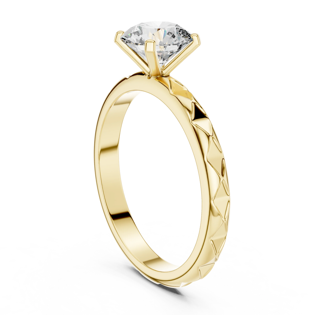 0.50ct Lab Grown Diamond Ring 14K Gold Wedding Band 4 Prong Design EF VS1-2 Grade Customizable Fine Jewellery Trusted Supplier