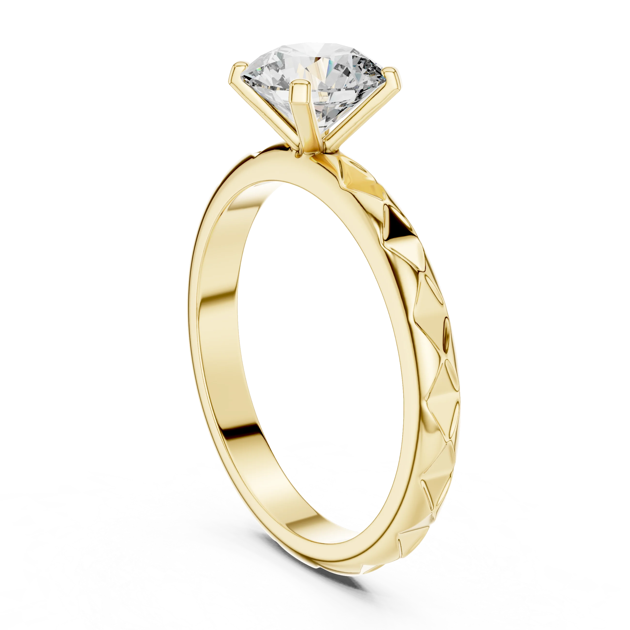 0.50ct Lab Grown Diamond Ring 14K Gold Wedding Band 4 Prong Design EF VS1-2 Grade Customizable Fine Jewellery Trusted Supplier