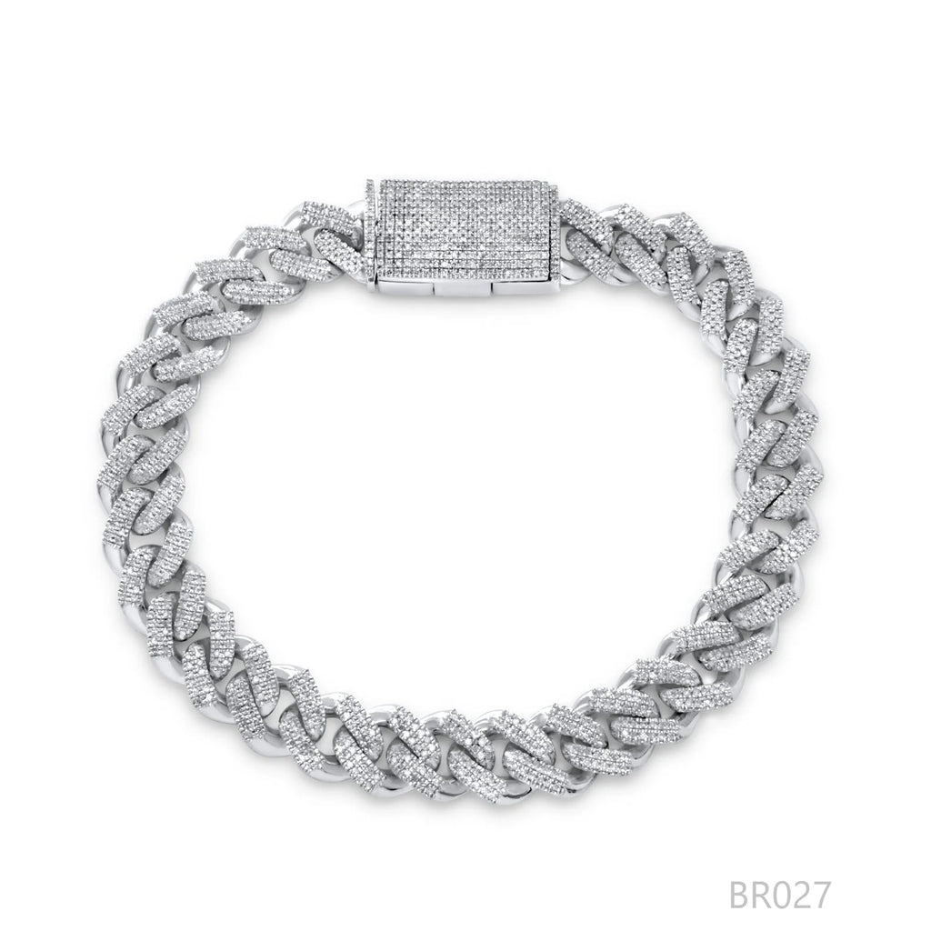 10K/14K Gold Cuban Link Bracelet Men, Lab Grown & Natural Diamond Hip Hop Jewelry Chain Necklace, CVD Custom