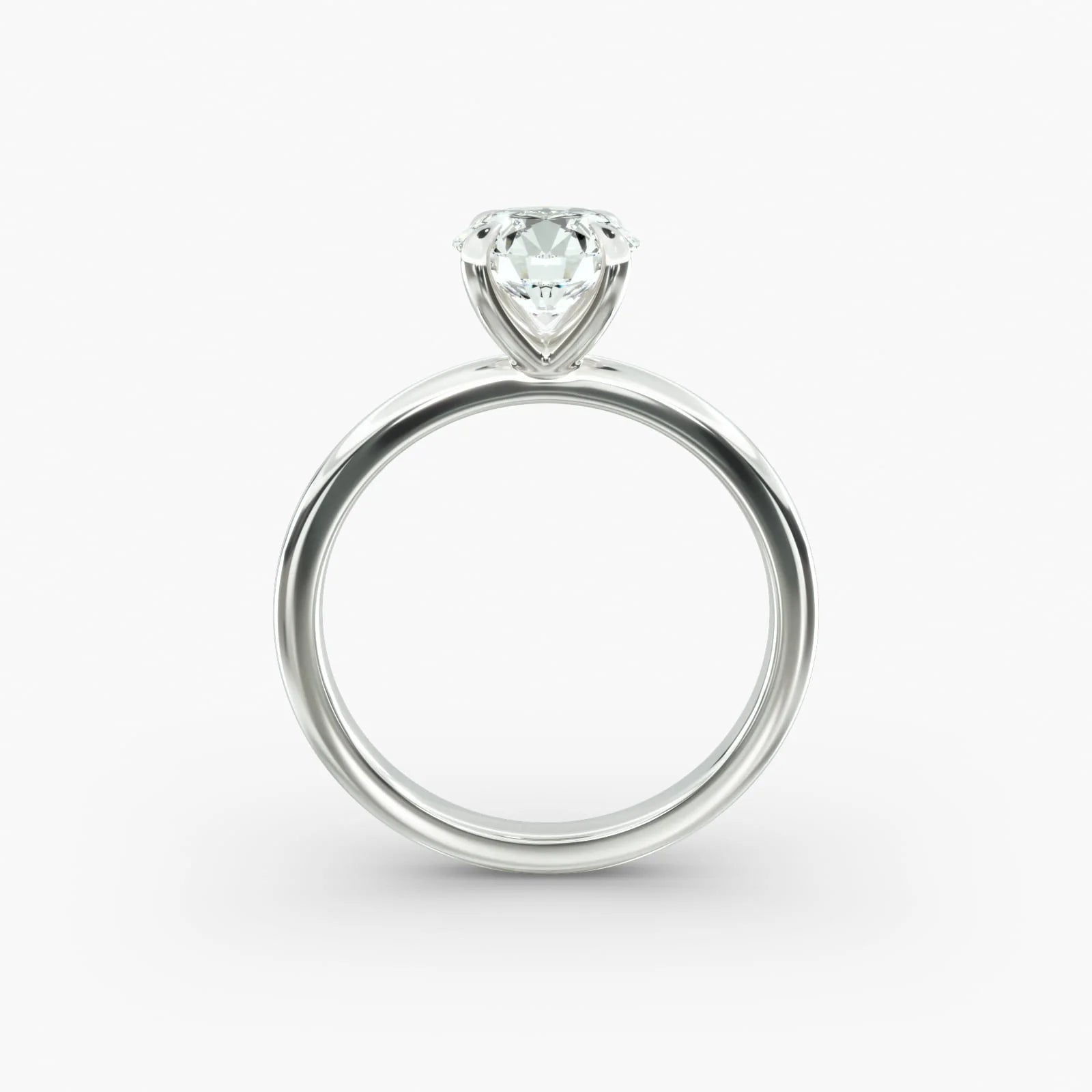 925 Silver Round Cut Moissanite Diamond Solitaire Ring Timeless Fine Jewelry Engagement Gift for Women Elegant Luxury