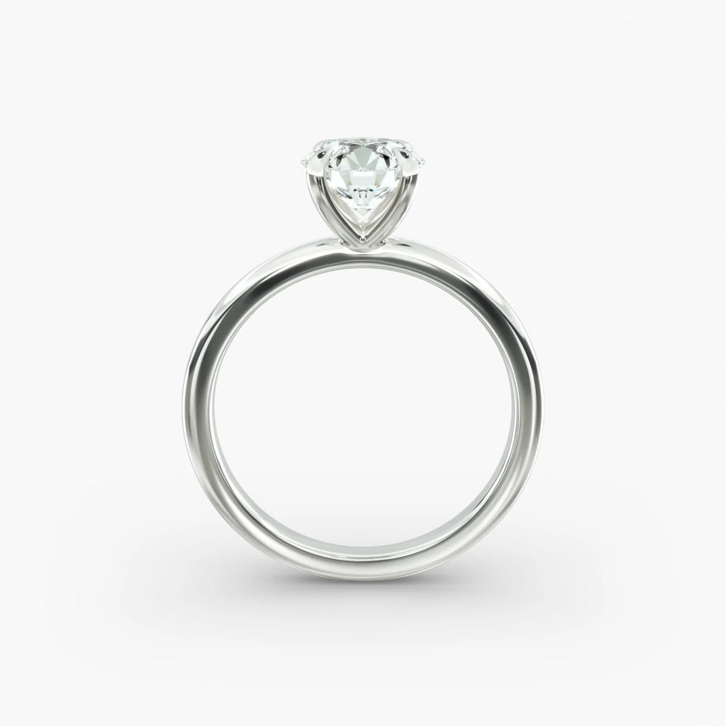 925 Silver Round Cut Moissanite Diamond Solitaire Ring Timeless Fine Jewelry Engagement Gift for Women Elegant Luxury