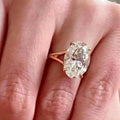 2.11CT Oval Cut Lab Grown Diamond Proposal Ring 14K Solid Gold Promise Engagement Wedding Fine Jewelry Gift for Her