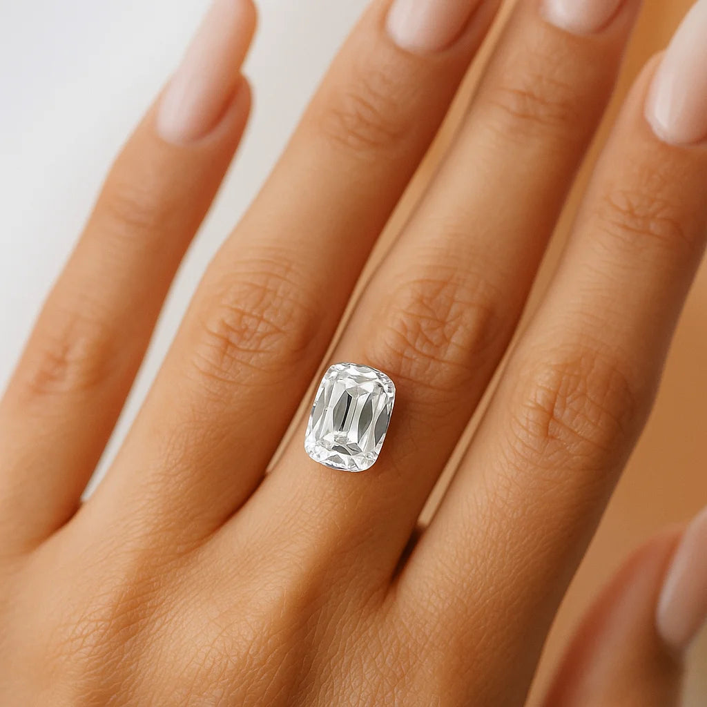 IGI Certified Lab Grown Diamond Old Mine Cushion Cut 1 Carat VVS1/VVS2 Color D/E Excellent Cut Engagement Ring Making Low Price
