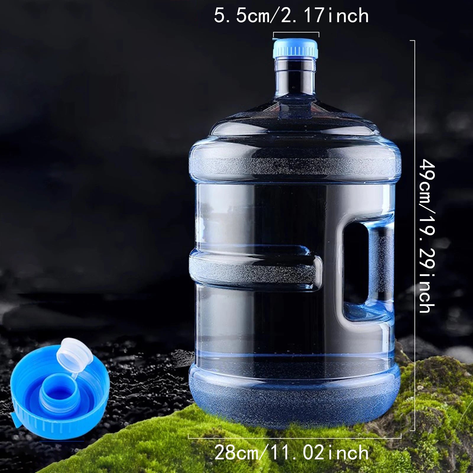 Water Dispenser Water Bottle Pure Water Barrel Round Water Storage Container,Reusable Water Storage Container With Handle