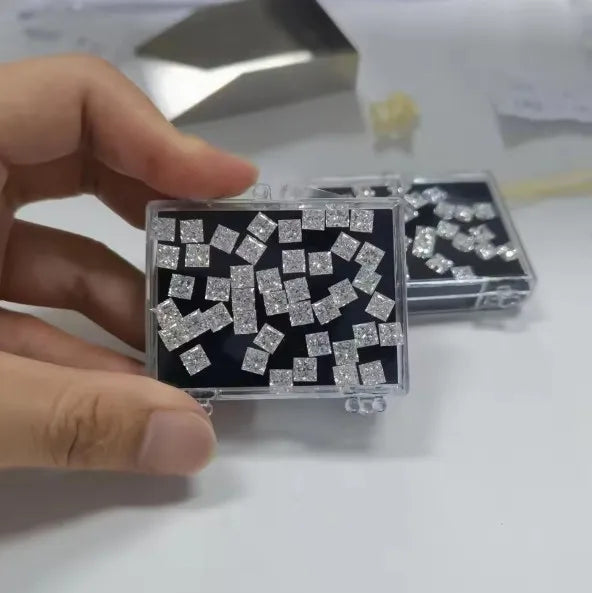 Aniva Lab Created Princess Cut Loose Diamond 0.5 to 5 Carat E Color VVS IGI Certified High Quality for Jewelry Making